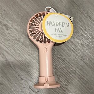 Target handheld rechargeable fan light pink